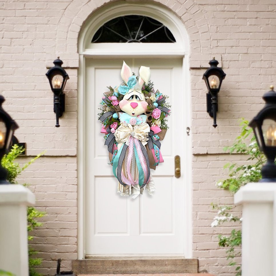 [50% Sale🔥] Easter Wreath for Front Door - Easter Bunny