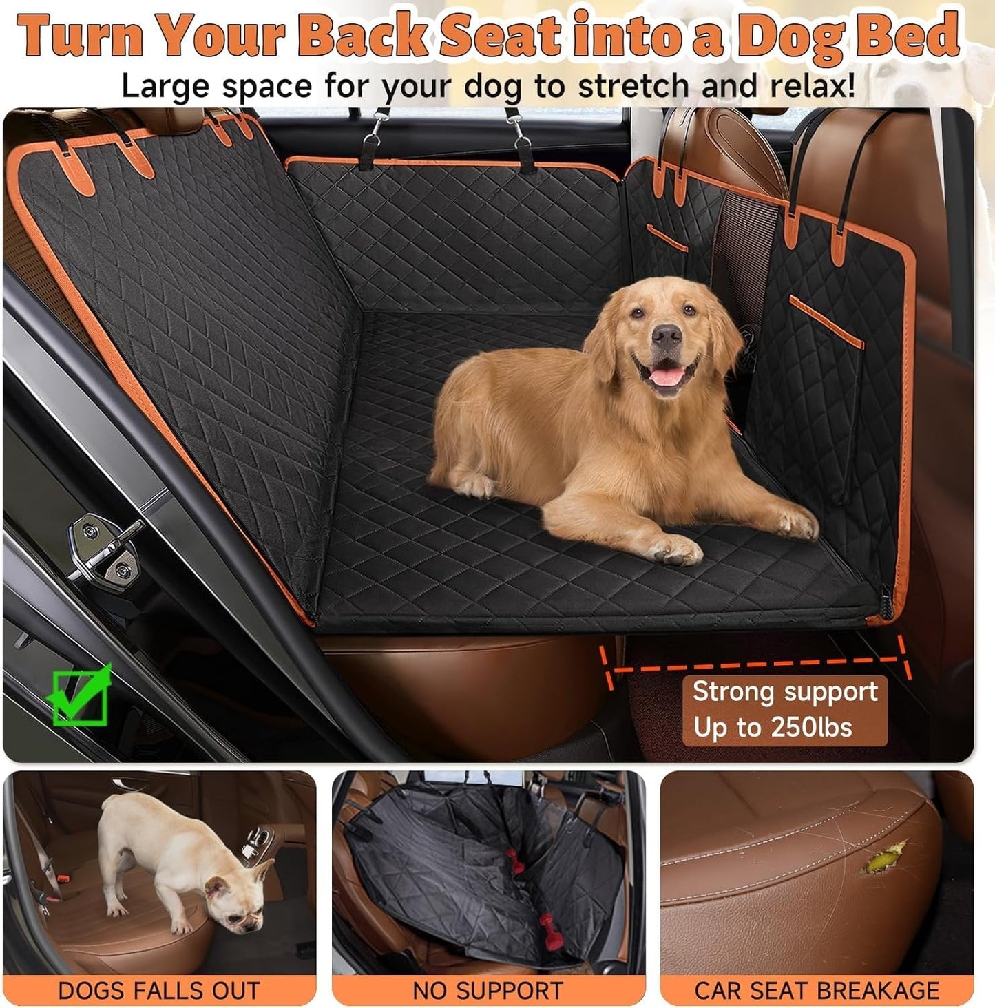 Hard Bottom Dog Car Seat Cover-FREE SHIPPING