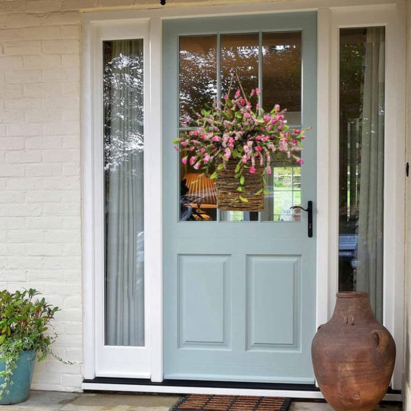 🎁🔥Last Day Promotion -50% OFF💐Cream Hydrangea Door Hanger Basket Wreath