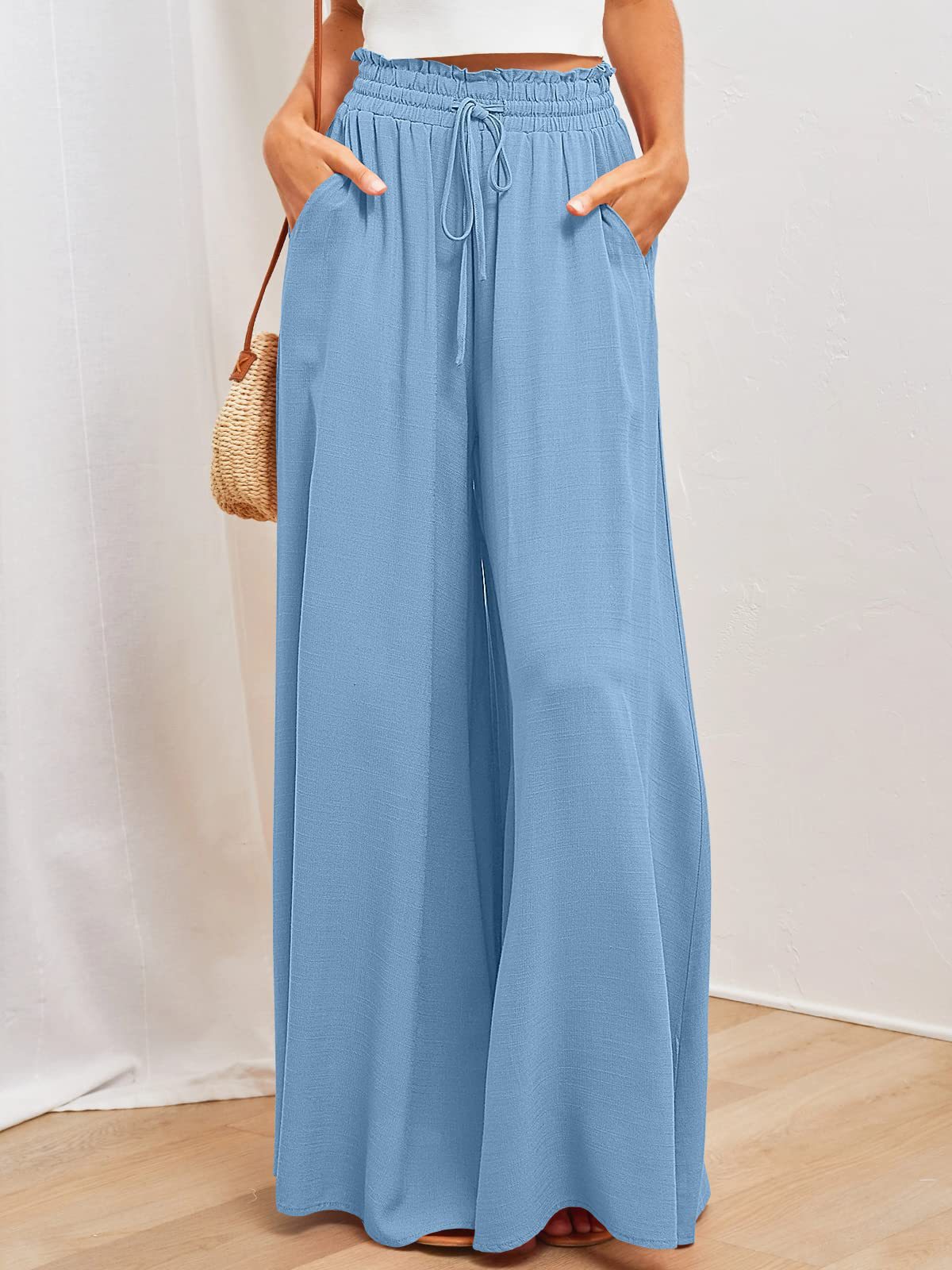 2024 wide leg loose casual fashion trousers for women