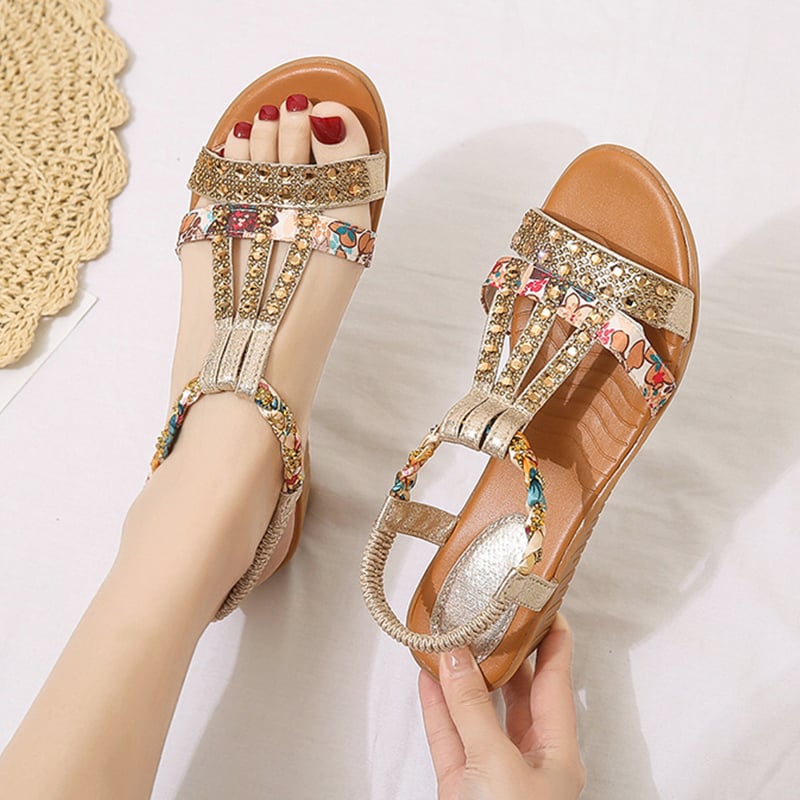 🔥Last Day Promotion 50% OFF - Women's New Summer Rhinestone Open Toe Orthopaedic Sandals