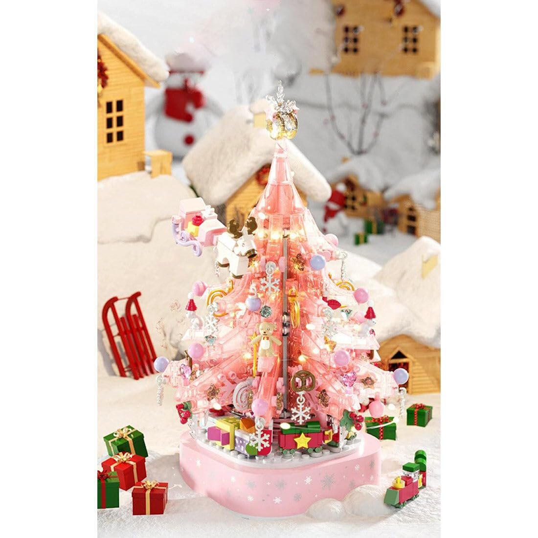 【Christmas best seller🎄】Pink Crystal Christmas Tree Building Block Set - Last day 49% Off