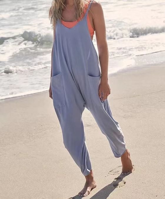 LAST DAY 70% OFF🔥Wide Leg Jumpsuit with Pockets (Buy 3 Free Shipping)