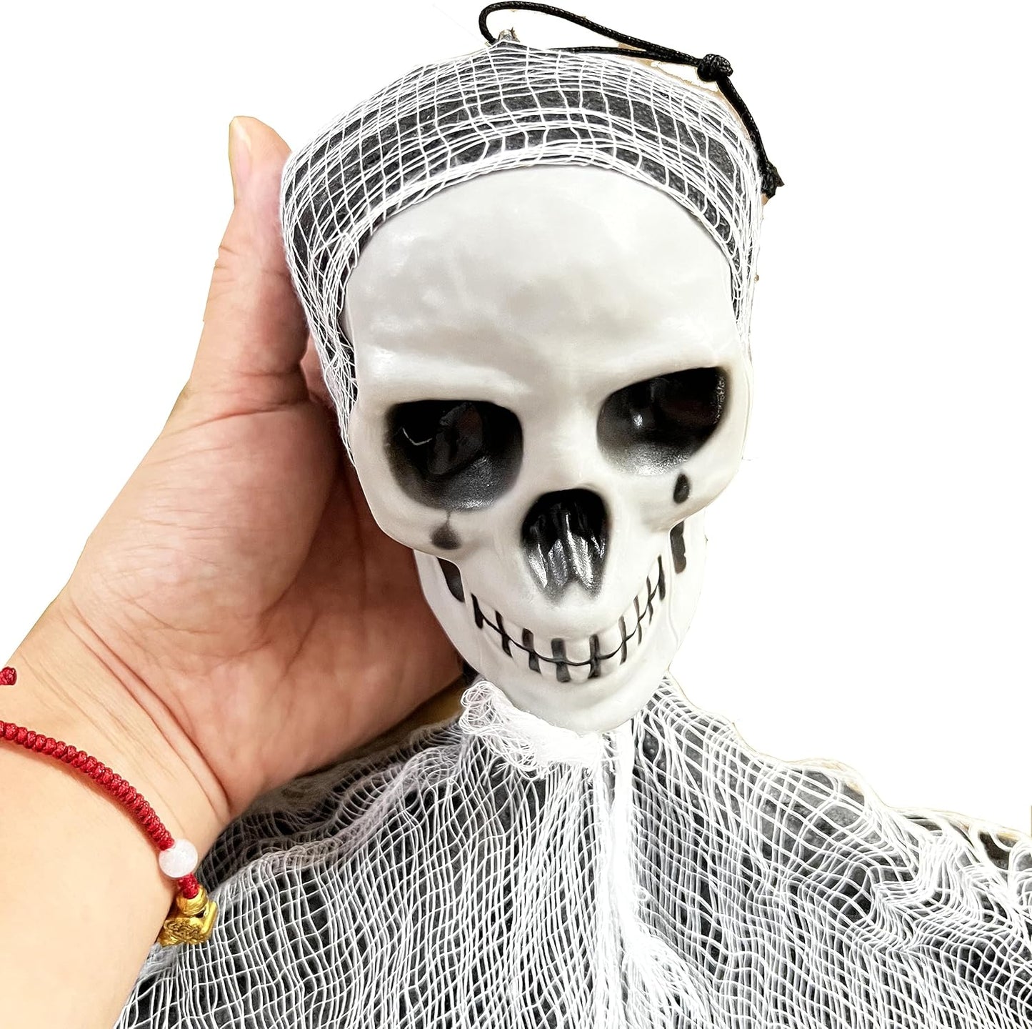 【Halloween 2024🎃】Halloween hanging skull gauze ghost