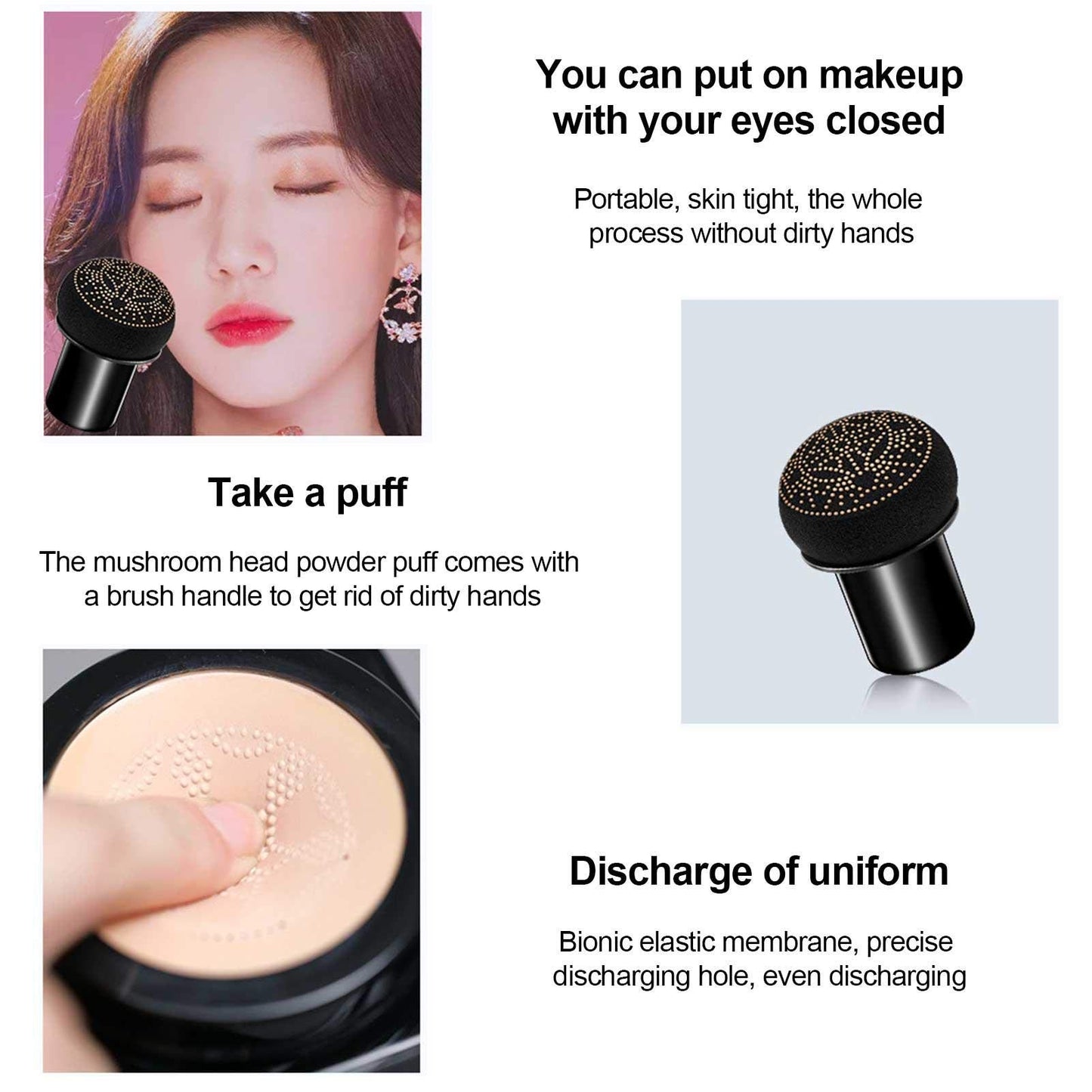 🌸 -Mushroom head air cushion CC cream suitable for all skin types