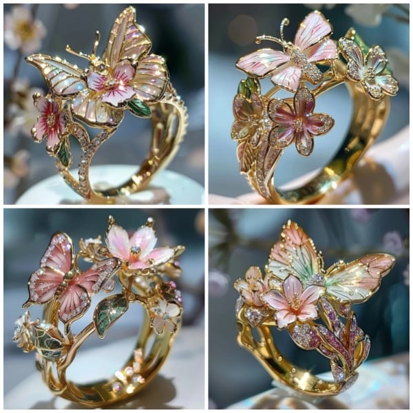 🔥Size Can Be Changed At Will 🌸Butterfly Flower Ring🌸