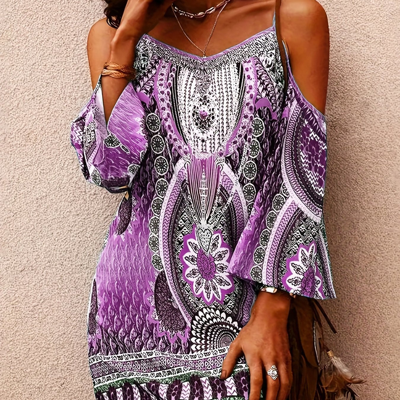 Boho Summer Mini Slip Dress