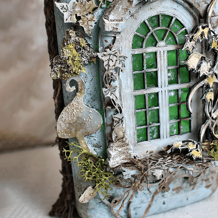 【Perfectly decorate your warm home】Altered Art Bottle - Mystical forest stories