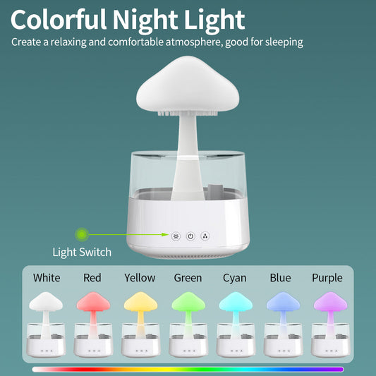 Mushroom Rain Air Humidifier Electric Aroma Diffuser