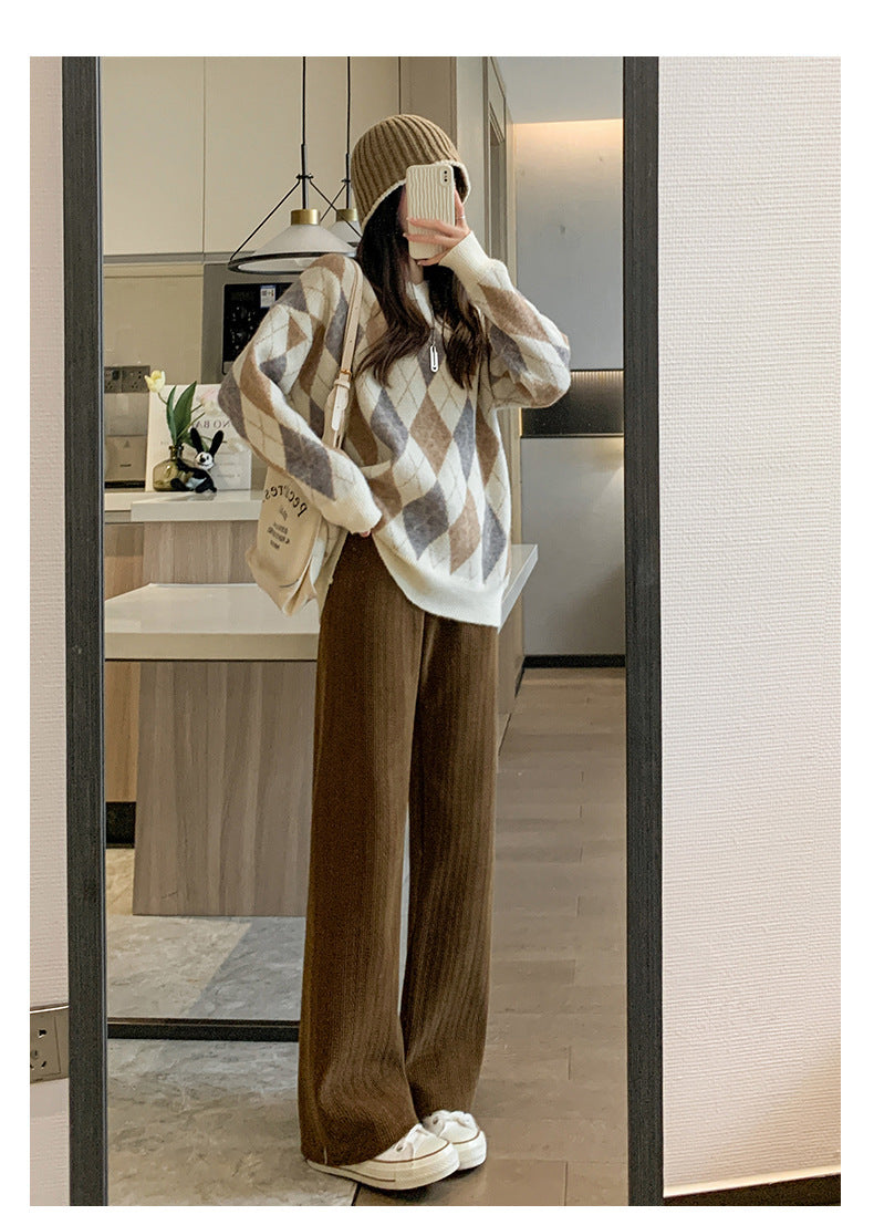 🔥Women's thickened warm wide leg pants