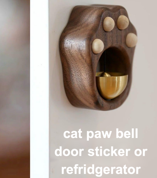 Cat Paw Bell Door Sticker or Refrigerator Magnet for Home Gifts