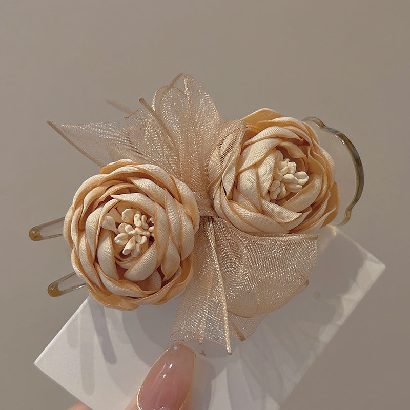 2024 new high-end hair accessories flower ball hairpin for women