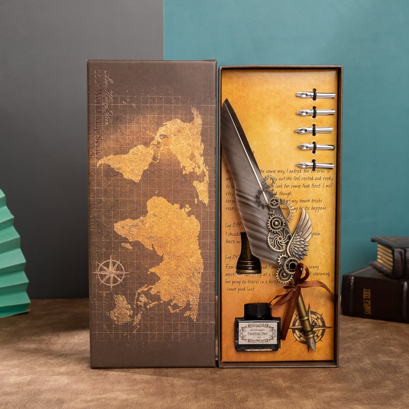 A gift suitable for literary retro style ❤️Retro steampunk quill