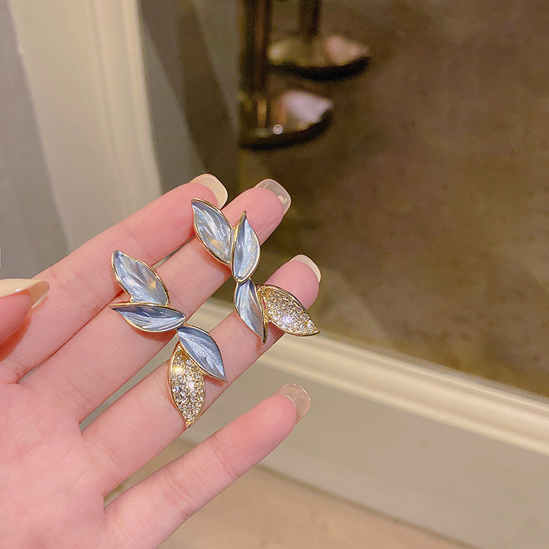 🌸🌸Petal Leaf Diamond Earrings