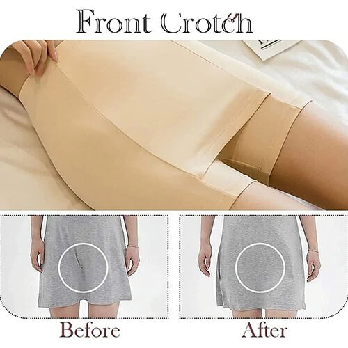 🔥Double-layer Front CrotchIce Silk Safety Shorts