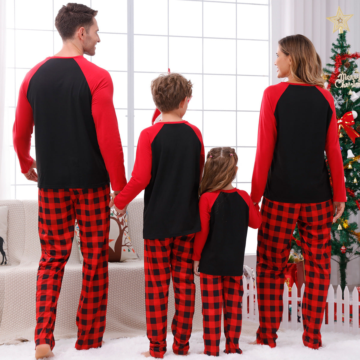 Christmas Elements Print Family Pajama Sets