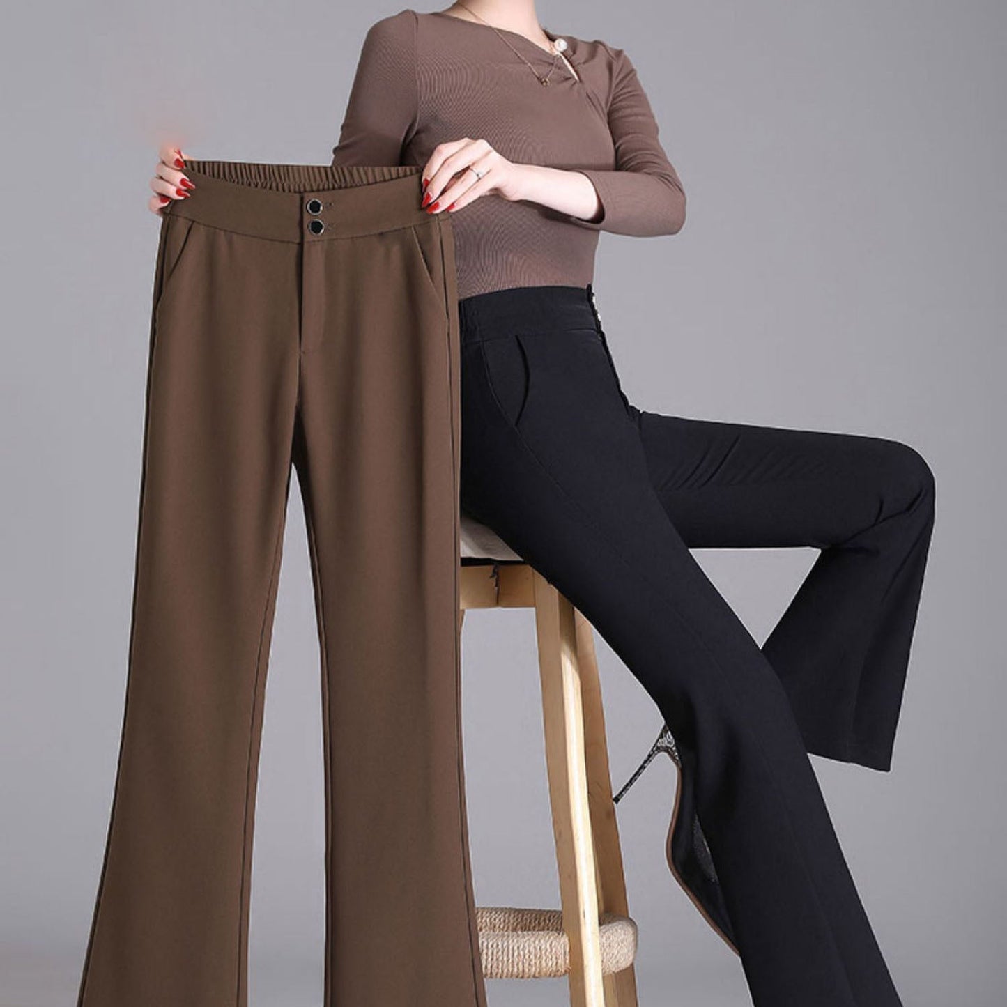 Women’s Fashion Elegant Flare Trousers(50% OFF)