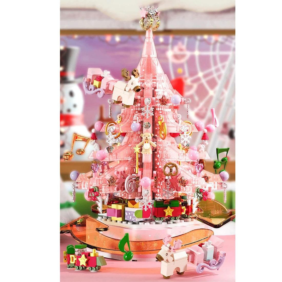 【Christmas best seller🎄】Pink Crystal Christmas Tree Building Block Set - Last day 49% Off