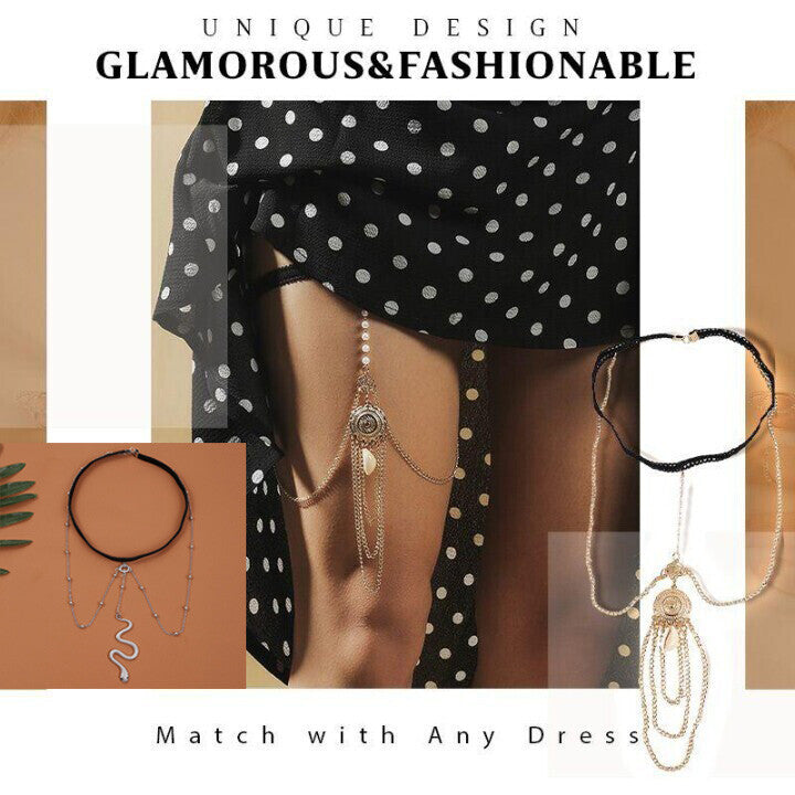 🔥Glamorous Thigh Chain Jewelry--Let the thighs exude charm.