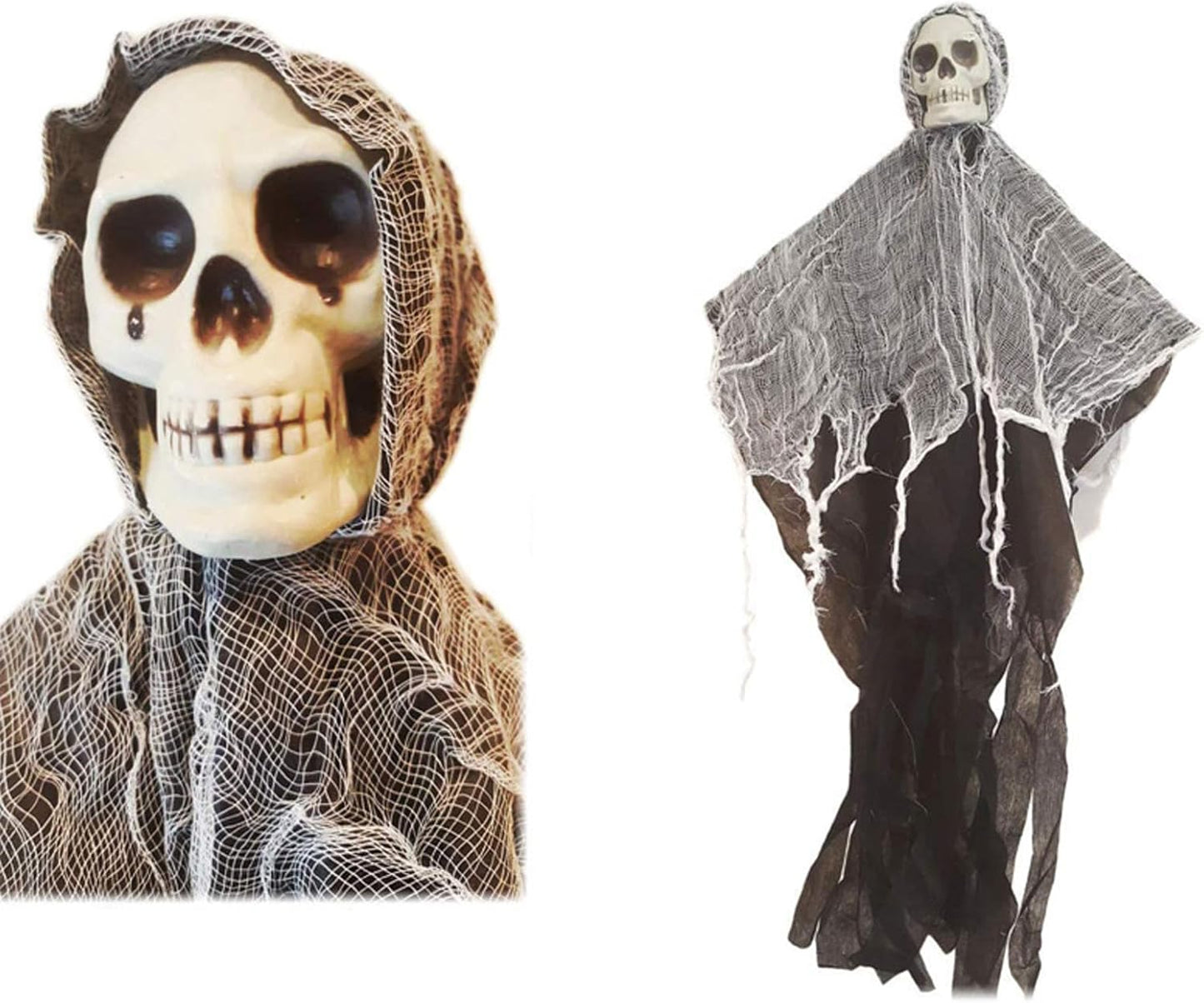 【Halloween 2024🎃】Halloween hanging skull gauze ghost