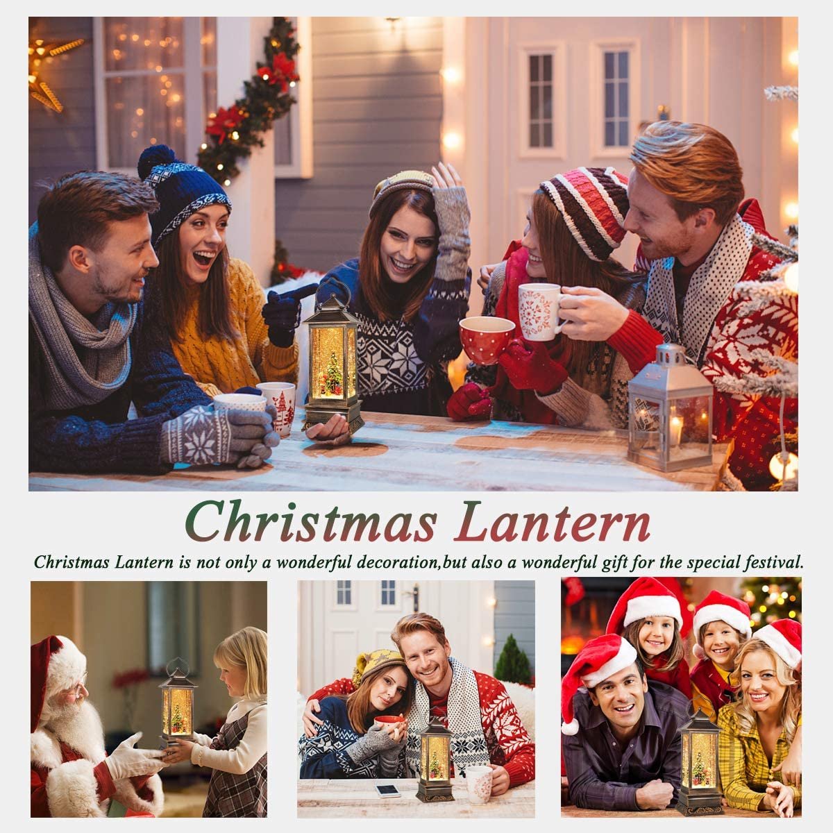 (🌲Early Christmas Sale- SAVE 48% OFF) Snow Globe Christmas Lantern Decorations