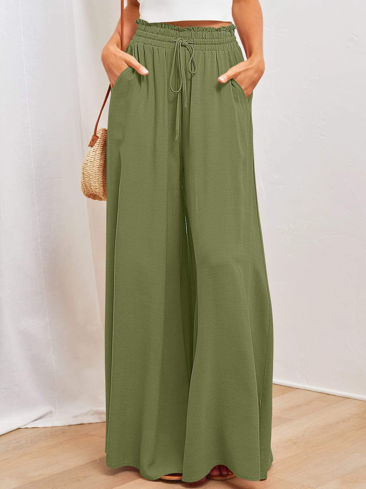 2024 wide leg loose casual fashion trousers for women