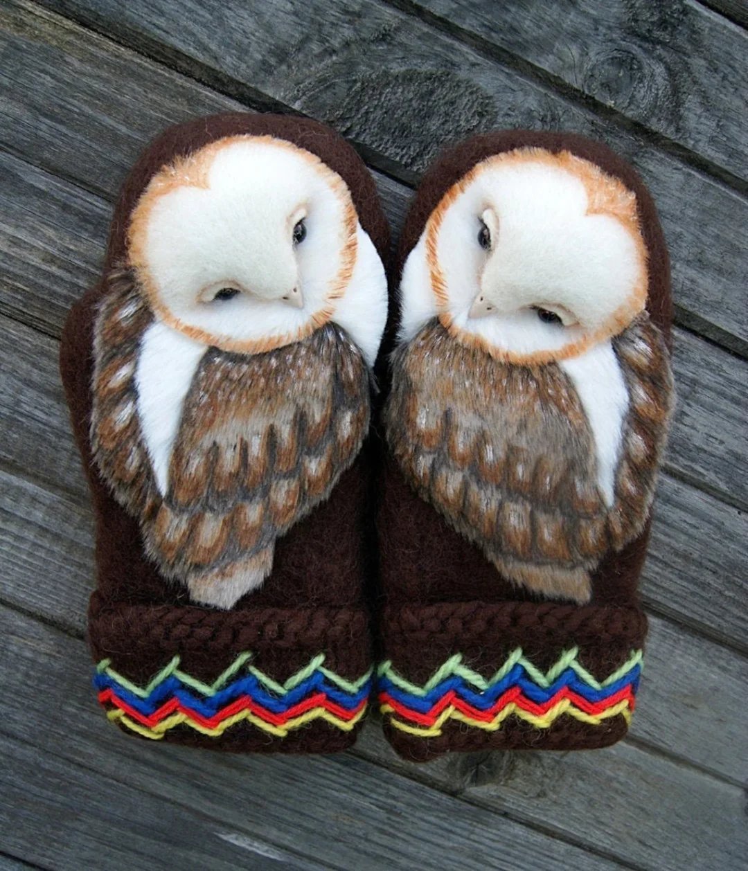 🔥Last day limited time offer 50% OFF🔥Hand Knitted Wool Nordic Mittens with Owls