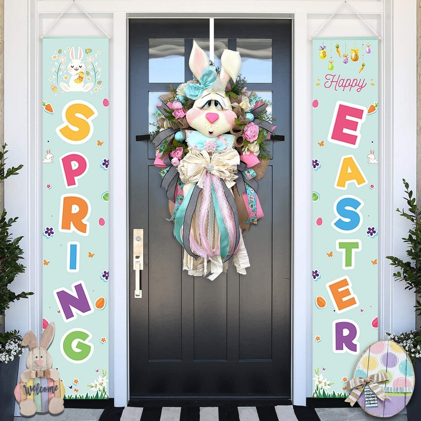 [50% Sale🔥] Easter Wreath for Front Door - Easter Bunny