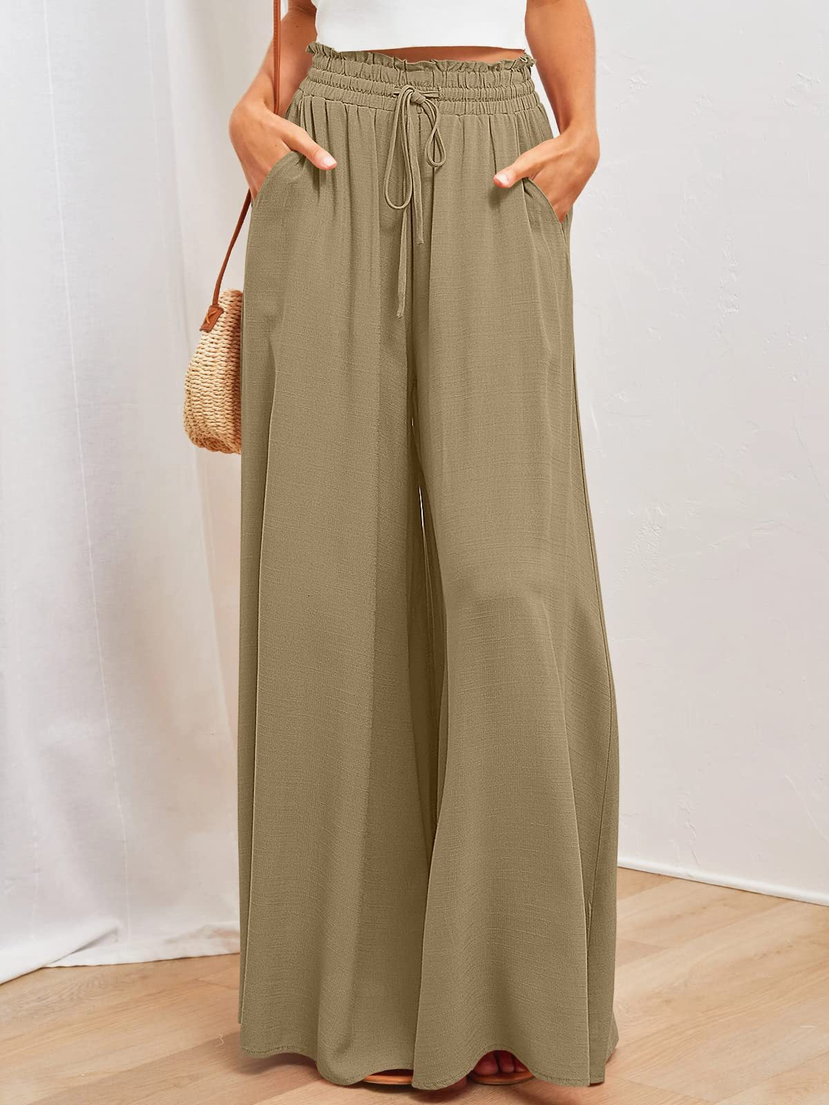 2024 wide leg loose casual fashion trousers for women