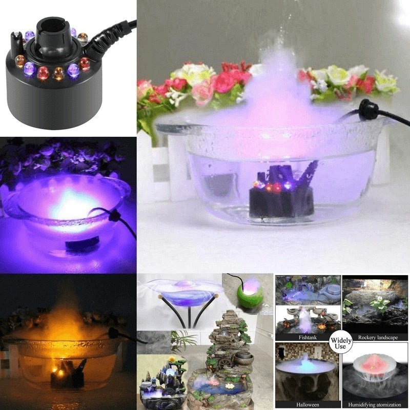 (🎃Early Halloween Sale )12 LED light Ultrasonic Mist Maker Fogger