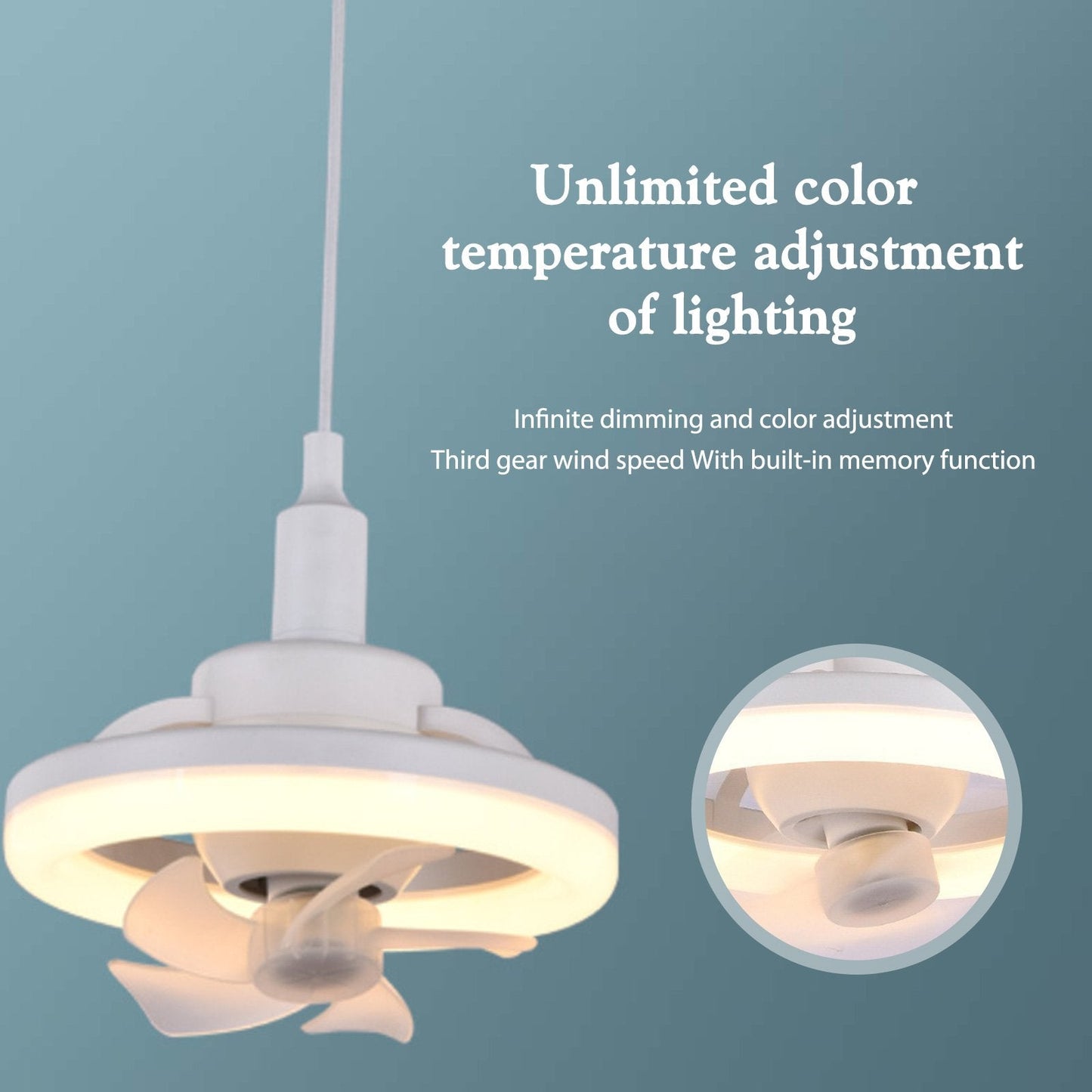 Free Shipping - LED Swing Head Fan Light