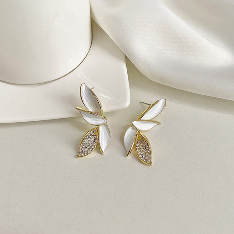 🌸🌸Petal Leaf Diamond Earrings