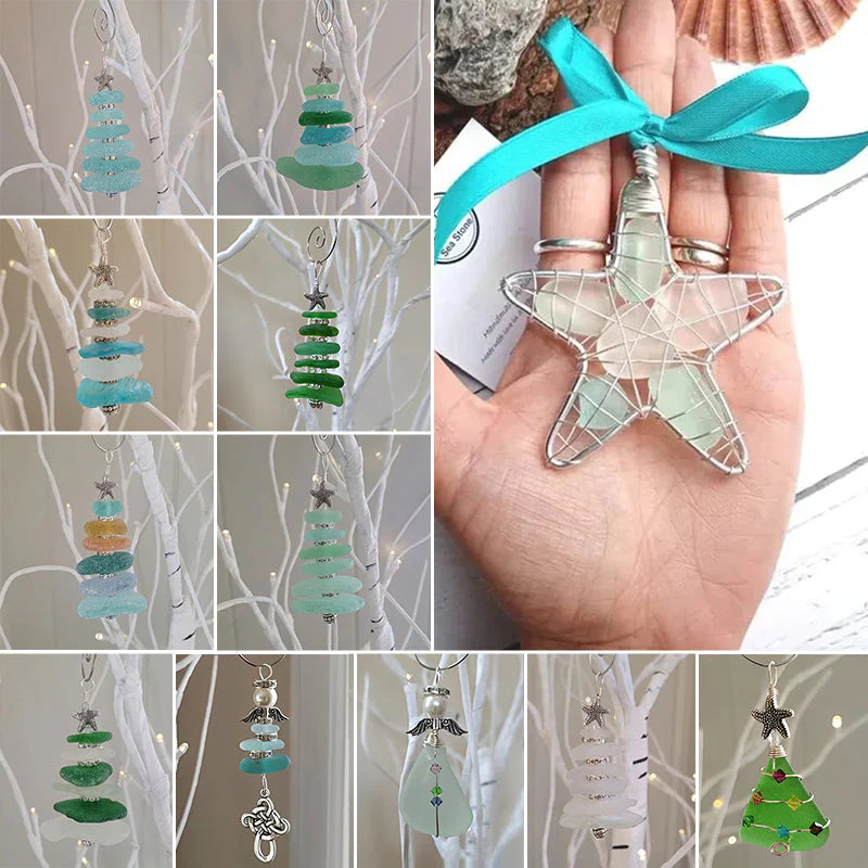 🔥Last Day 49% OFF-Sea Glass Christmas Tree Ornament🎄