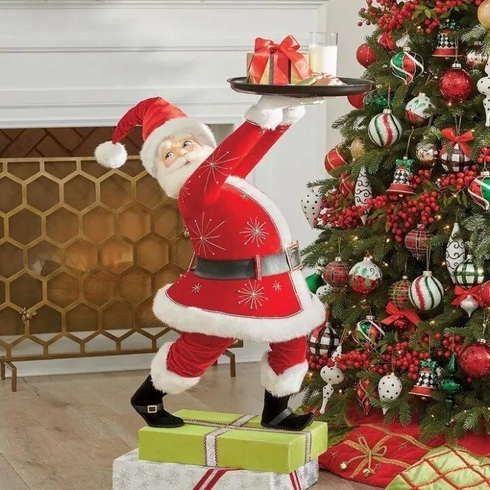 【Christmas best seller🎄】🎅Santa Holdings Tray Figurine