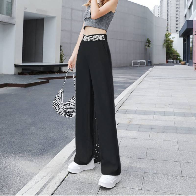 🔥Summer Hot Sale 49% OFF-Ice Silk High Waist Wide-leg Pants