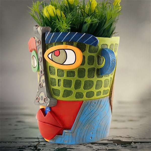 🔥 Last Day 49% OFF 😍 Handmade Brutalist Abstract Beauty Face Flower Pot - Buy two and get free shipping!