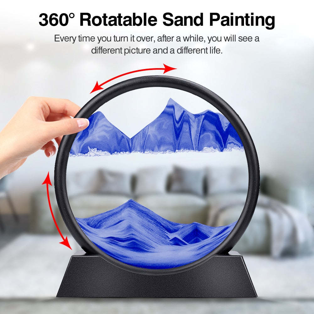 Perfect gift-3D hourglass deep sea sand scene (let your mind empty and calm down)