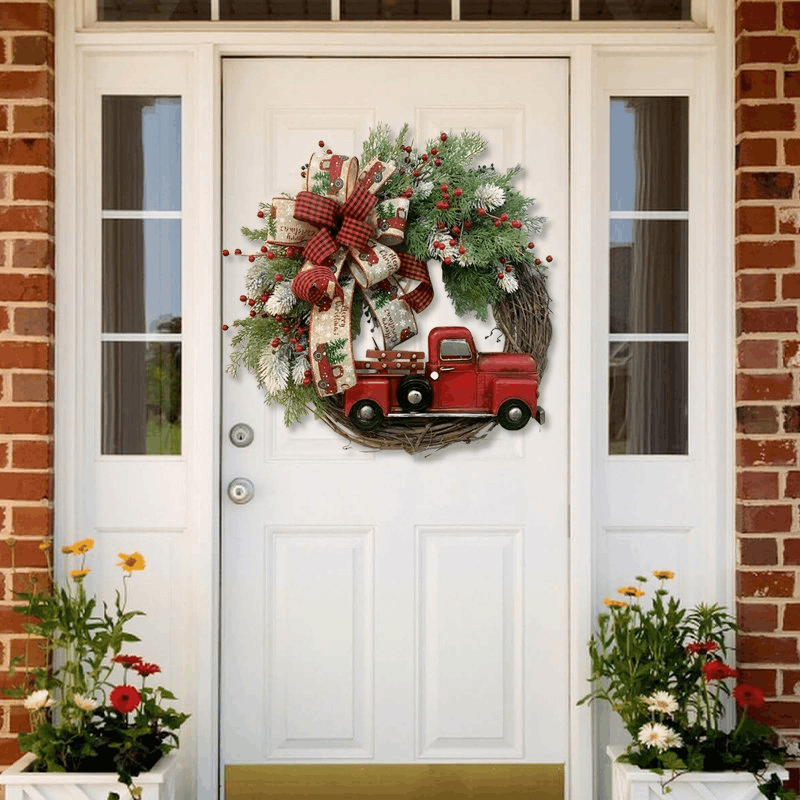 【Christmas best seller🎄】💥50% Off💥Red Truck Christmas Wreath