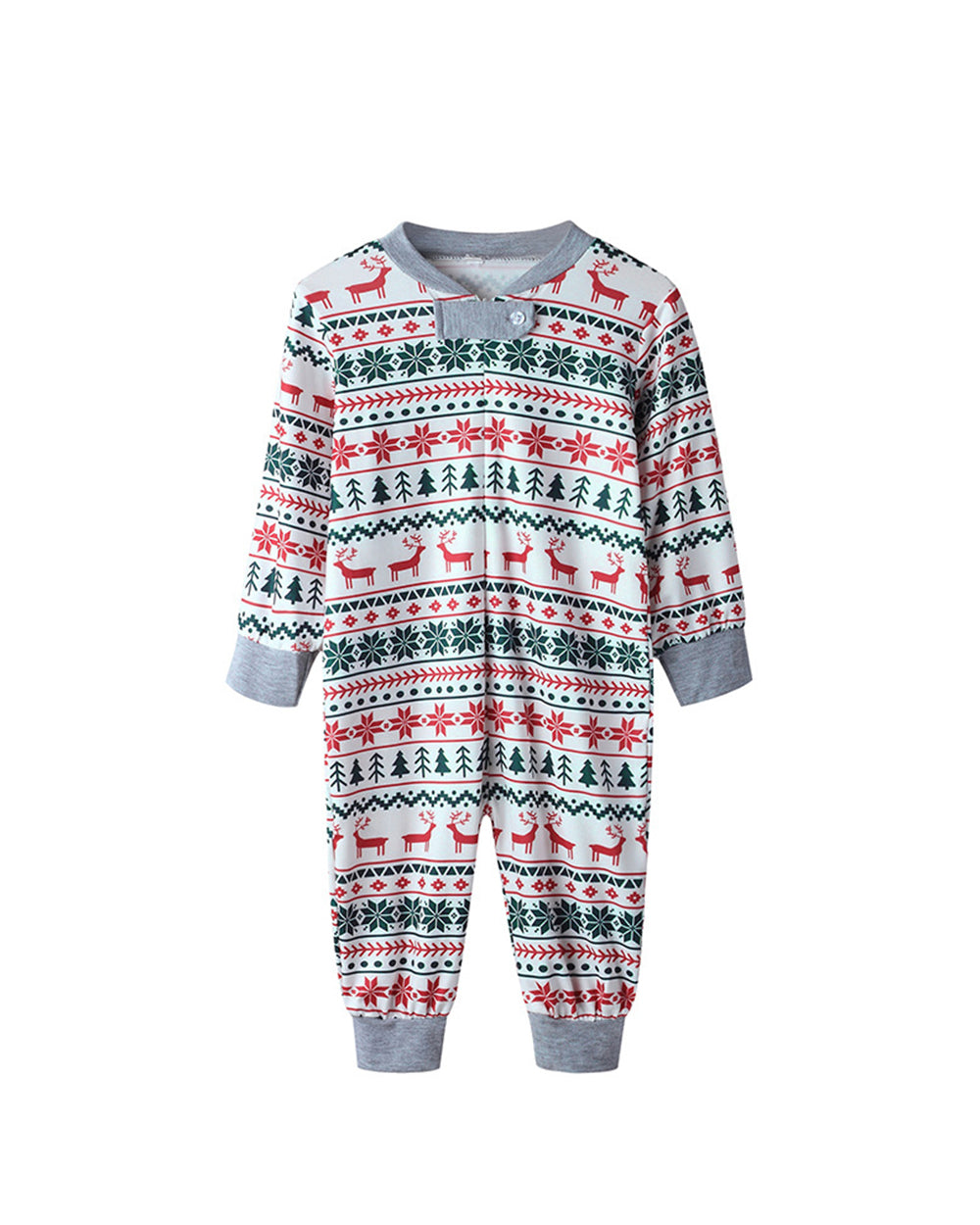 Christmas Deer Snowflake Print Pajamas