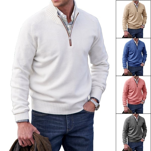 ✨Today's Deal - Men's Cashmere Zipper Basic Sweater (Buy 2 Free Shipping)😍