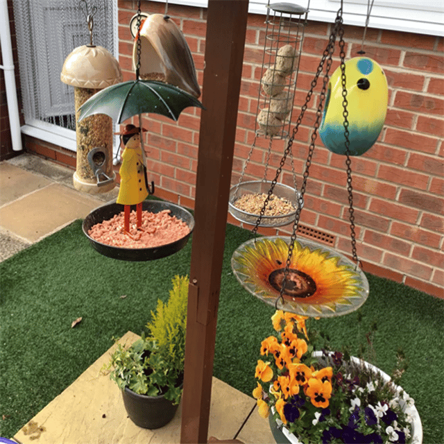 🎁Hanging Umbrella Girl Bird Feeder Garden Decor☂️