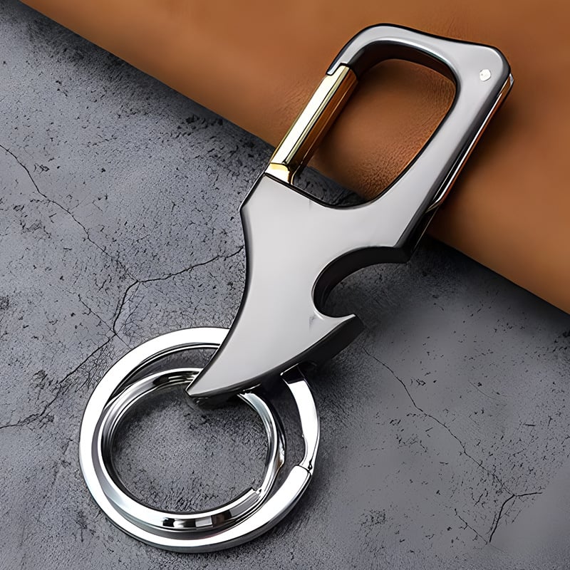 🔥49% OFF🔥Multifunctional pendant bottle opener metal double ring key chain