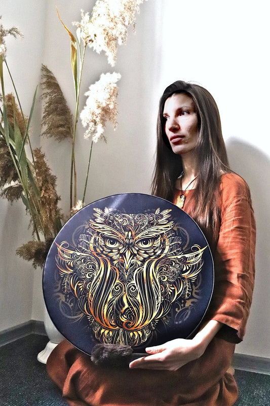 SHAMAN DRUM "OWL SOUL", HEALING SOUND THERAPY