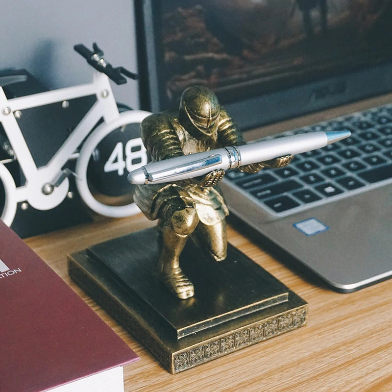 Elegant and Noble Knight Pen Holder