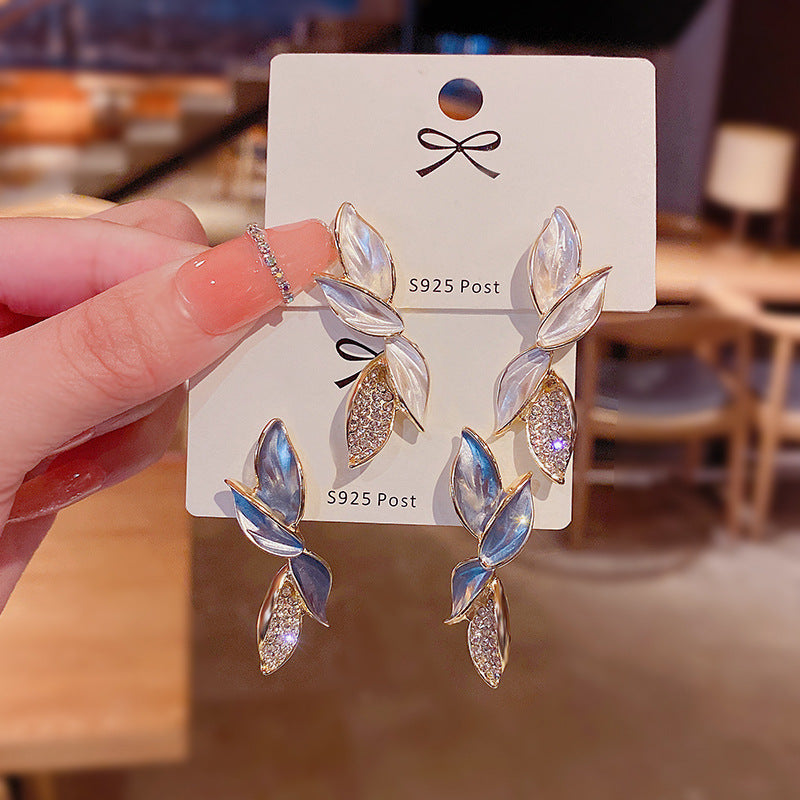 🌸🌸Petal Leaf Diamond Earrings