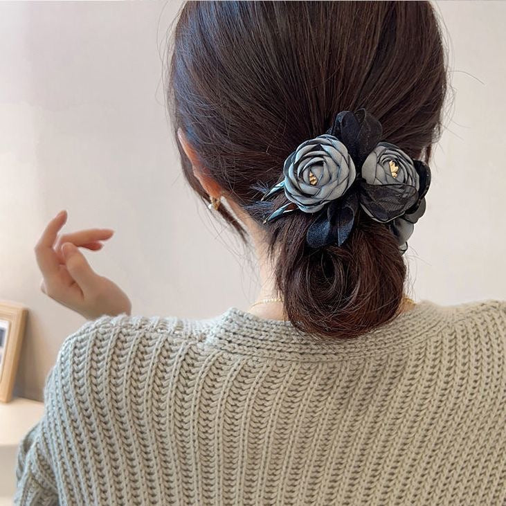 2024 new high-end hair accessories flower ball hairpin for women