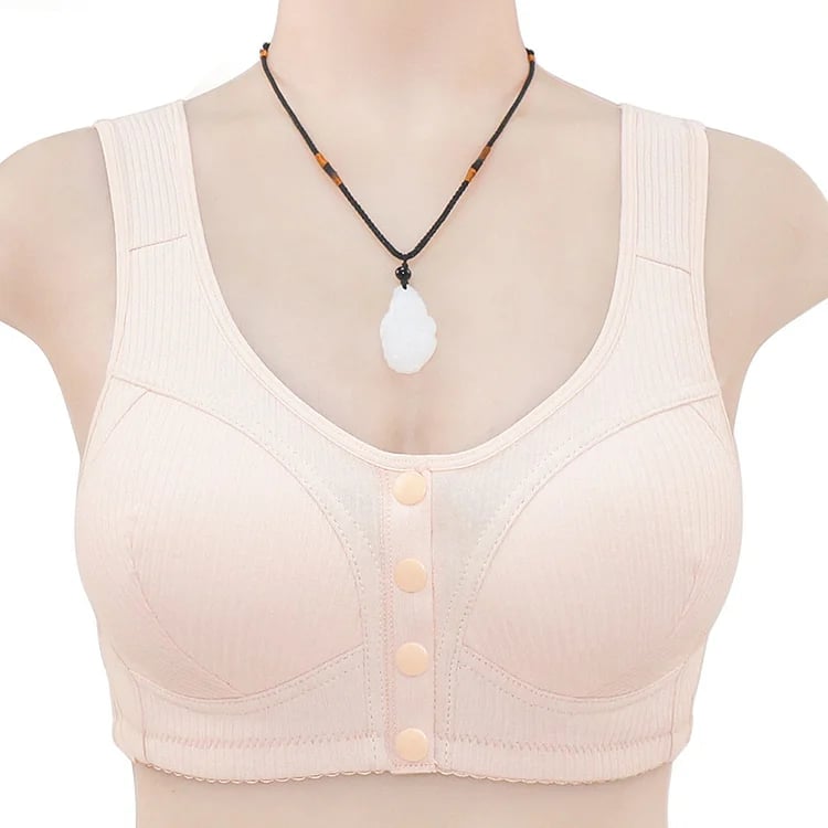 🔥Buy 1 Get 2(3packs)🔥 COMFORTABLE FRONT-CLOSURE WIRELESS PLUS SIZE BUTTON BRA