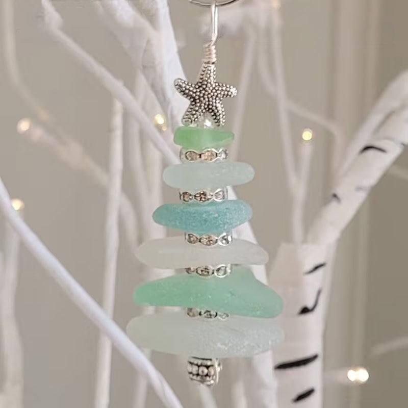 🔥Last Day 49% OFF-Sea Glass Christmas Tree Ornament🎄