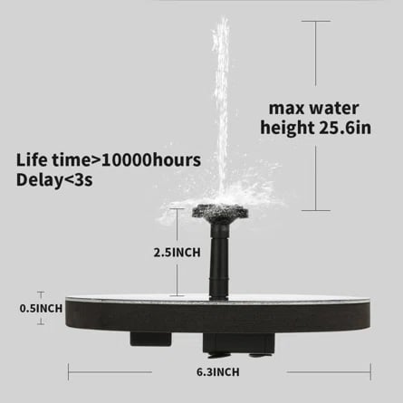 🎁Best Mother's Day Gift Of 2024🎁 - Solar outdoor fountain-The perfect garden decoration