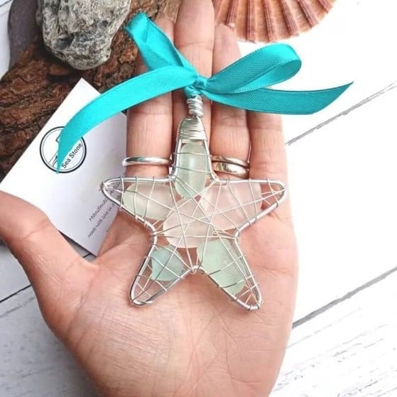 🔥Last Day 49% OFF-Sea Glass Christmas Tree Ornament🎄